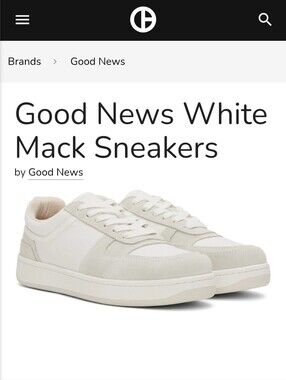 Good News Mack low top court sneaker off white cream suede EU 40 US 10W